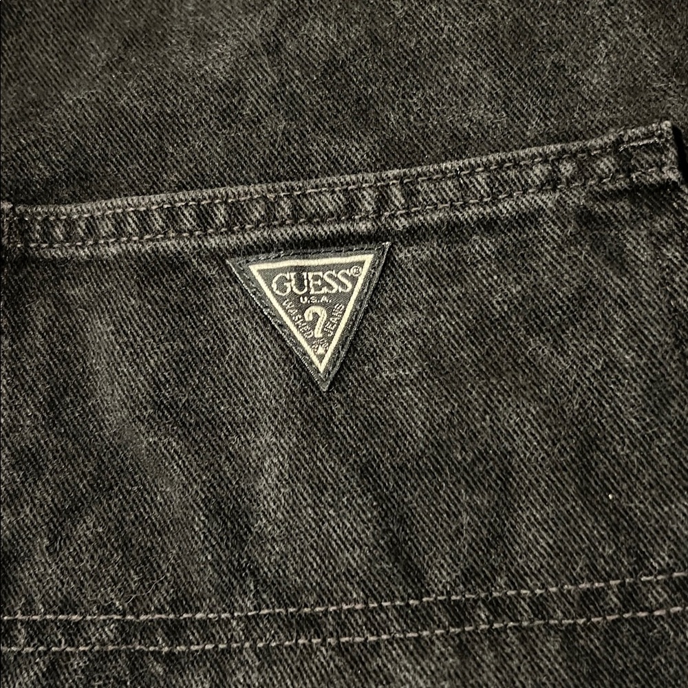 Vintage Guess Charcoal Denim Overalls - Picture 6 of 15